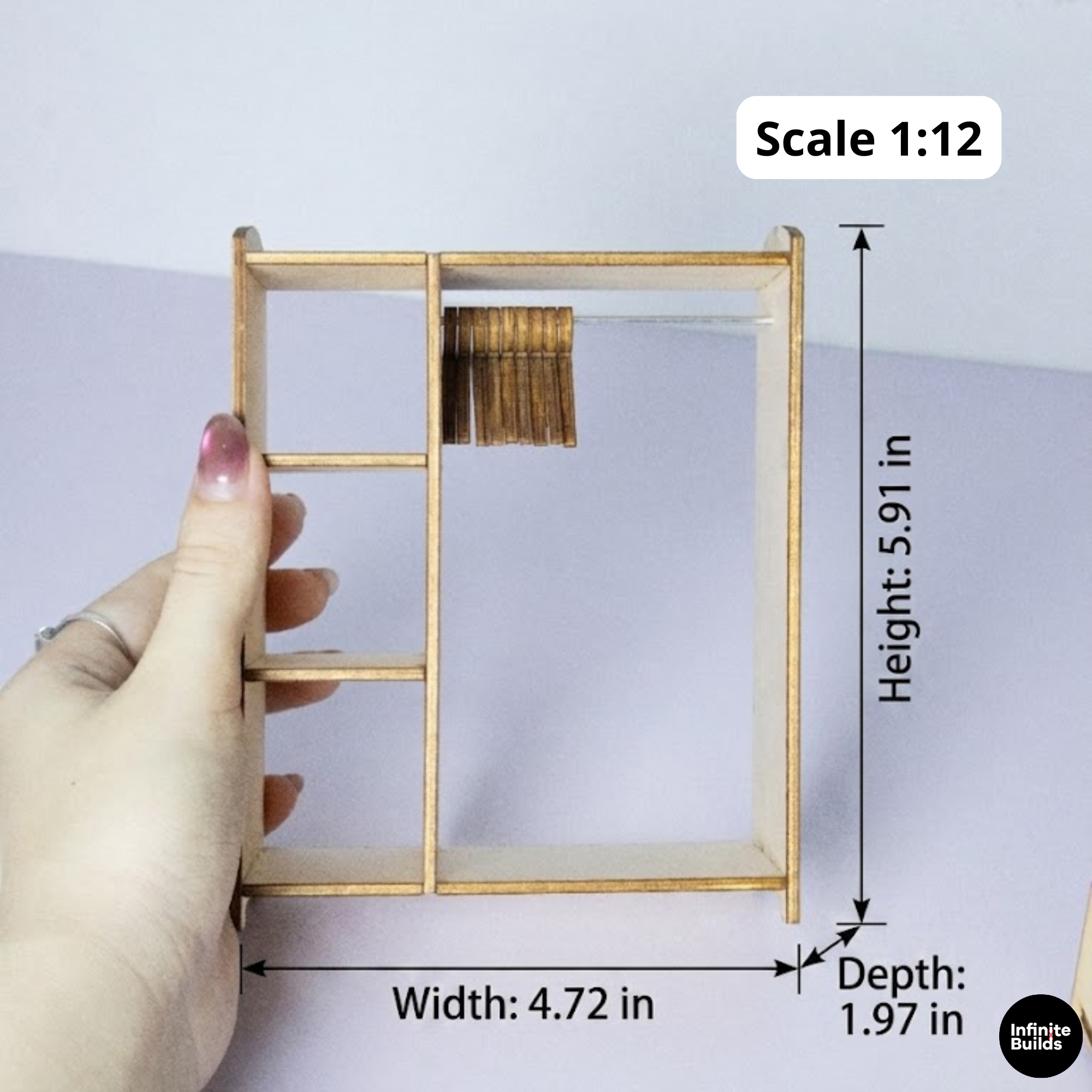 Miniature Dollhouse Clothing Closet