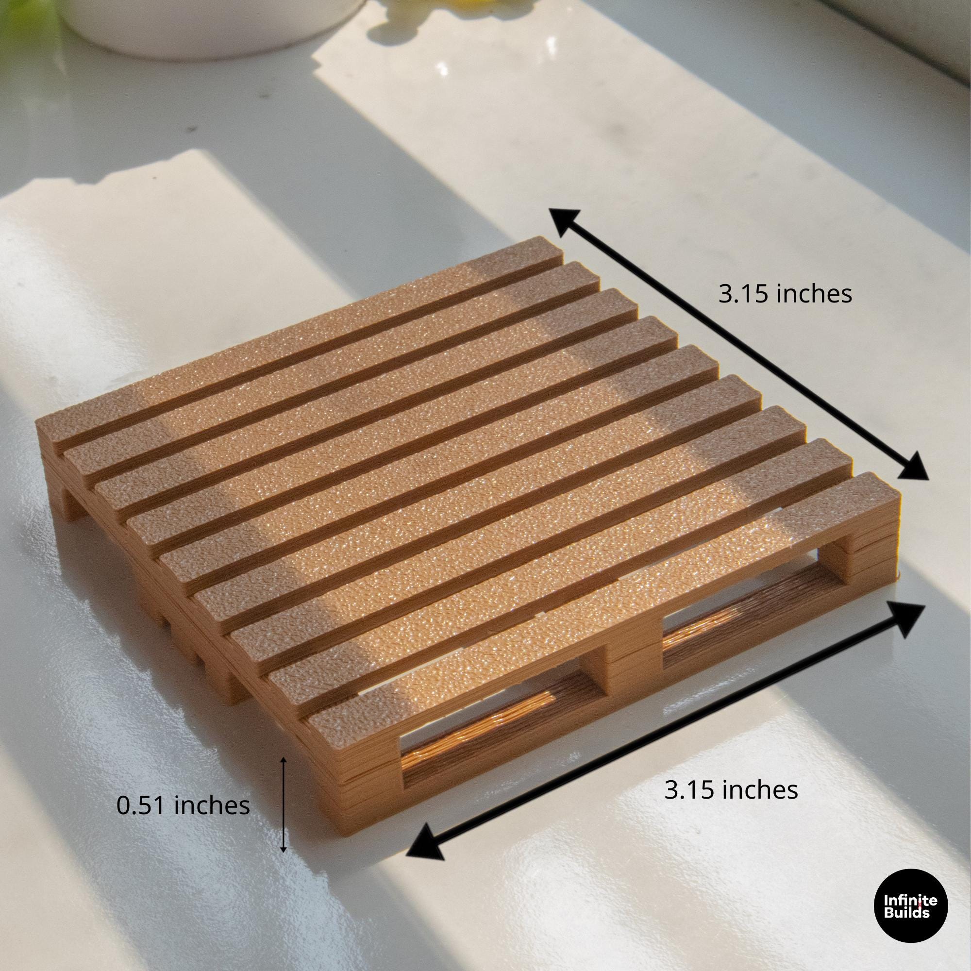 Mini Pallet 1:12 | 3D Printed Miniature | Dollhouse Industrial Decor | Warehouse Props | Gift for Mini Collectors