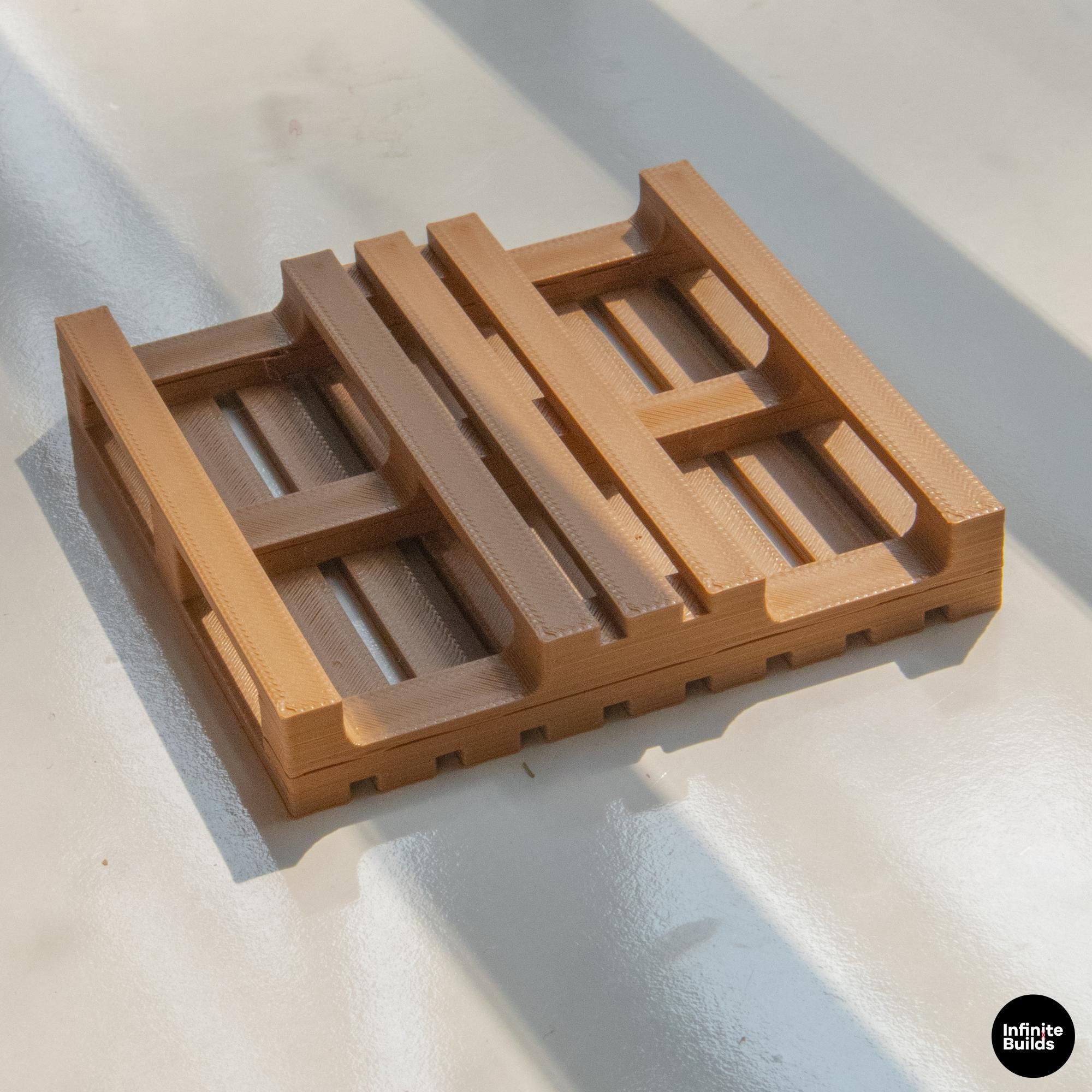 Mini Pallet 1:12 | 3D Printed Miniature | Dollhouse Industrial Decor | Warehouse Props | Gift for Mini Collectors