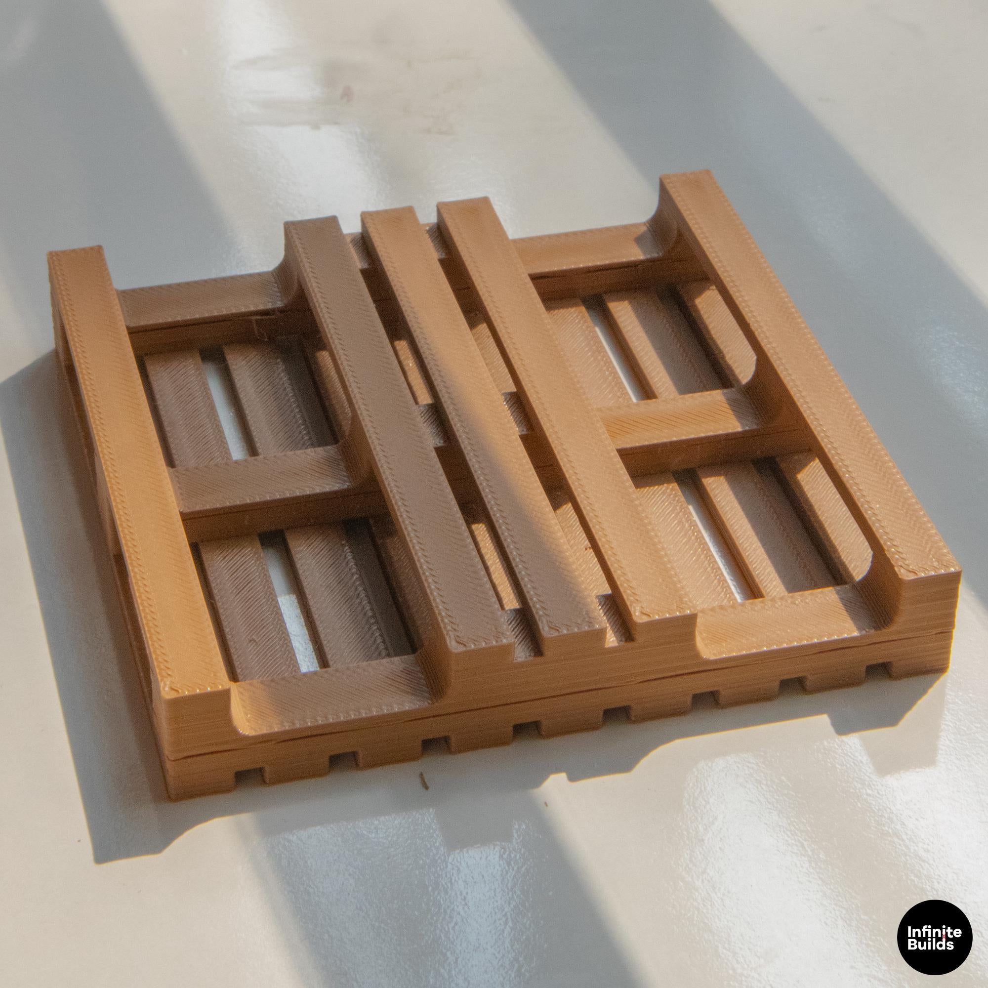 Mini Pallet 1:12 | 3D Printed Miniature | Dollhouse Industrial Decor | Warehouse Props | Gift for Mini Collectors