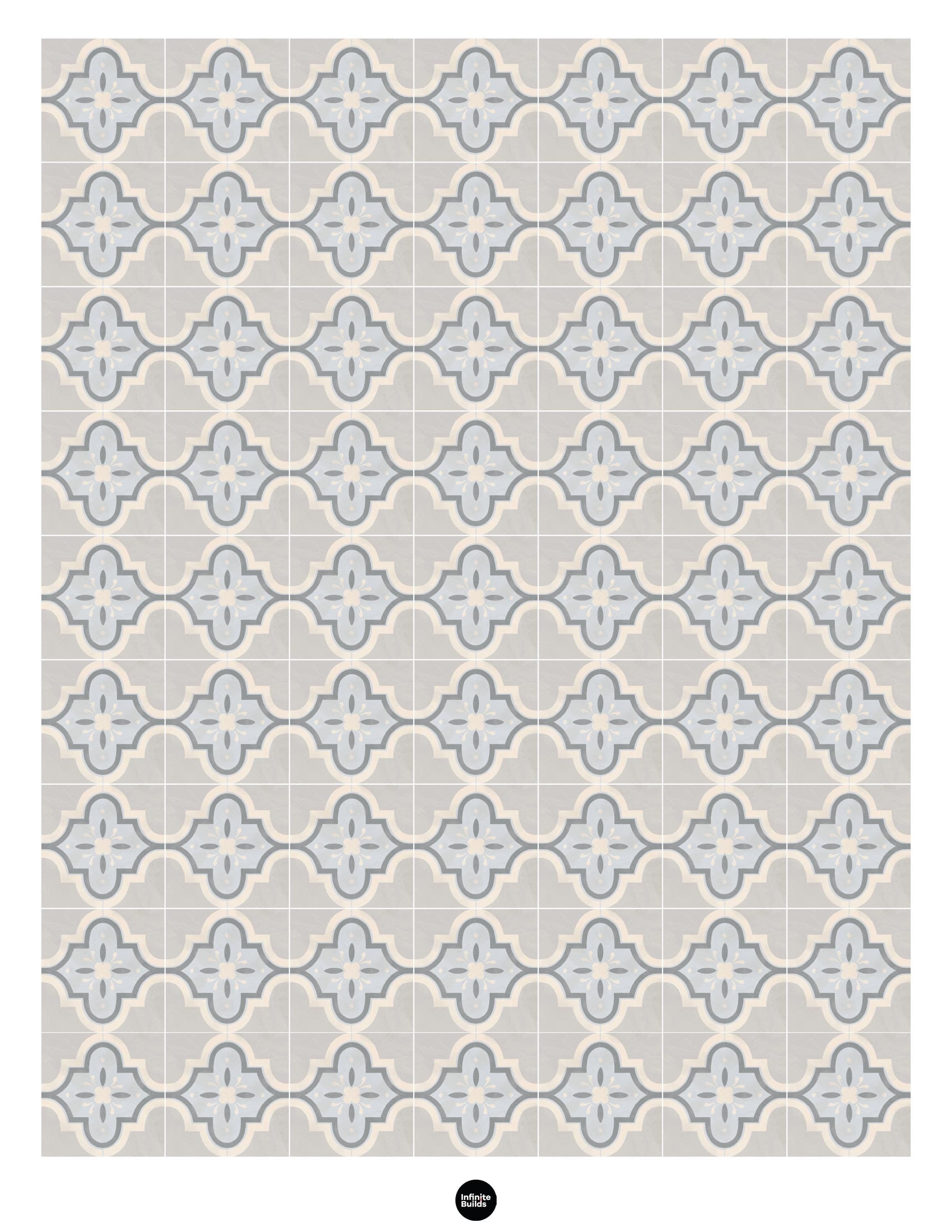 Dollhouse Flooring | Printable Flooring Download | Moss Green Tile Flooring | Digital Download | 1:12 Scale Dollhouse | Seamless