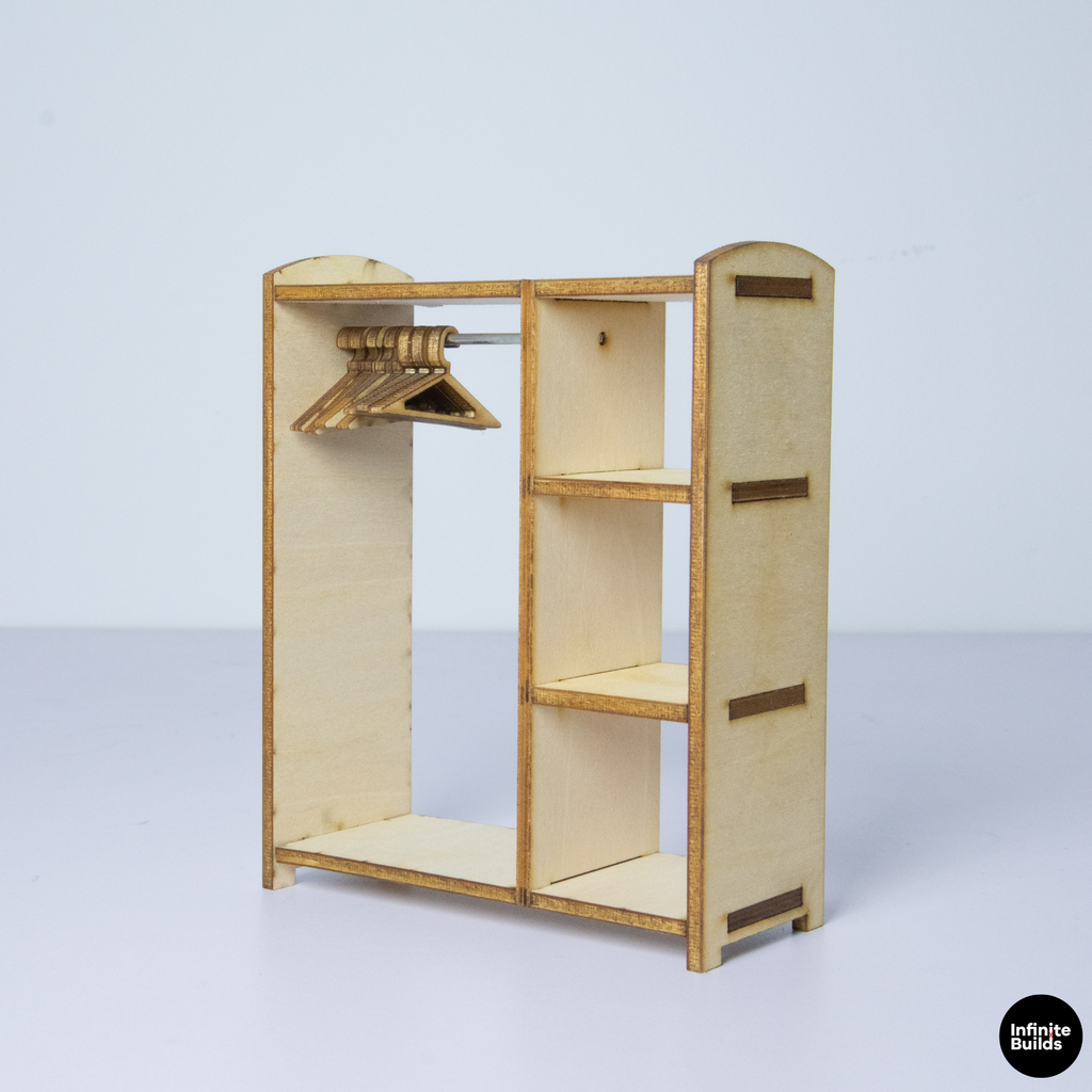 Miniature Dollhouse Clothing Closet