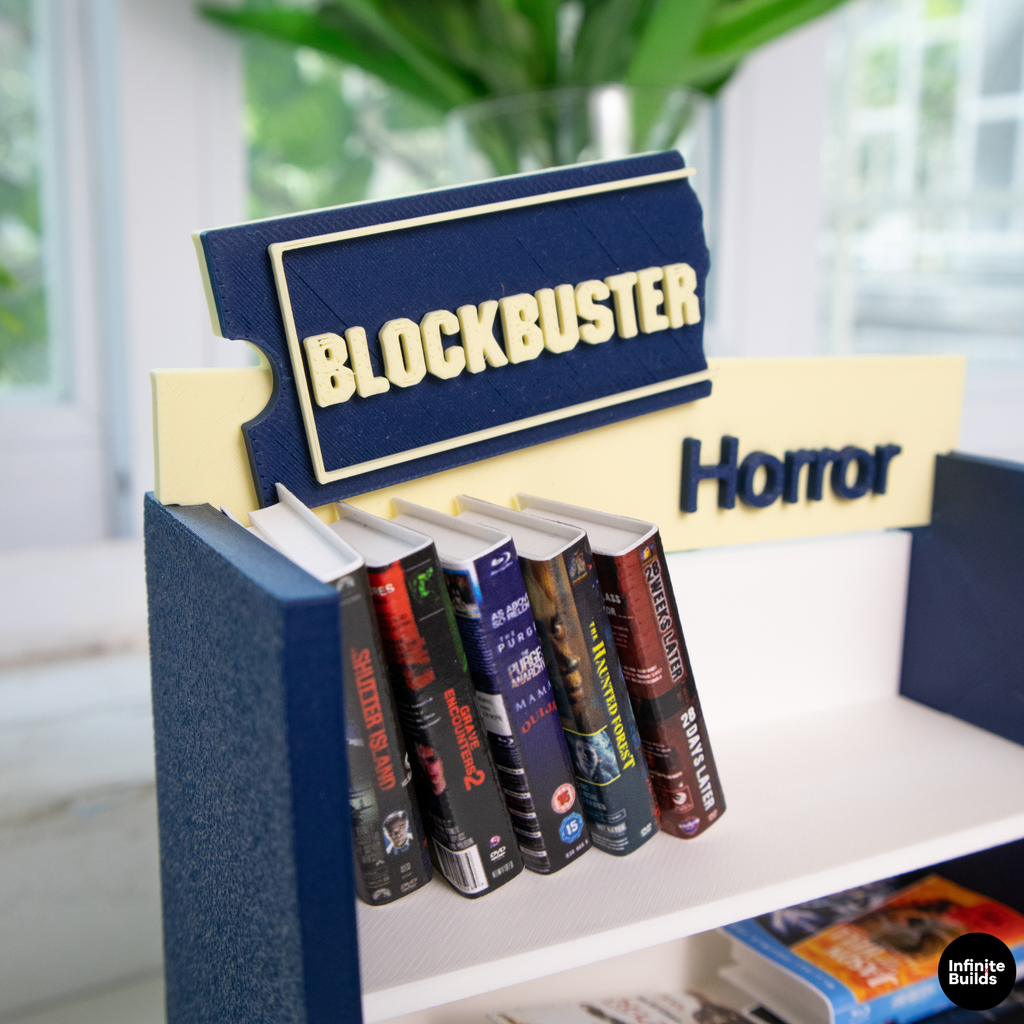Mini VHS Display Shelf 1:12 | Retro Video Store Stand | Blockbuster Style Decor | Mini Movie Shelf | Collector Gift