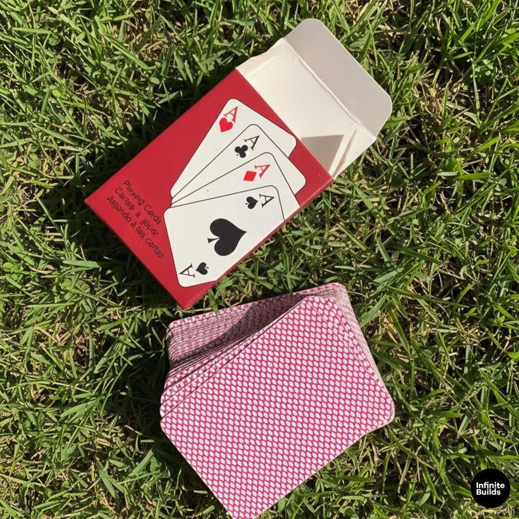 Mini Playing Cards Deck 5x4.5cm | Handmade Vietnamese Miniature | Dollhouse Accessory | Tiny Poker Deck for Diorama or Collectors