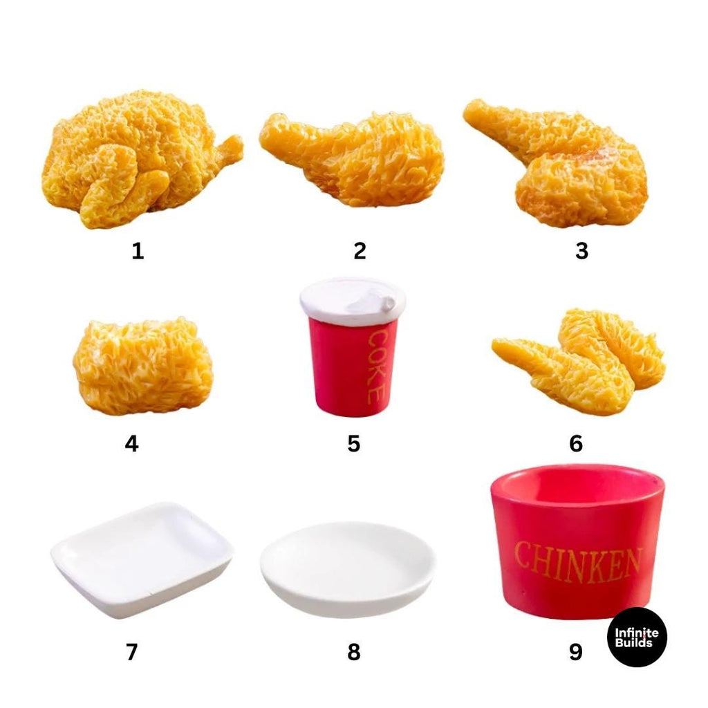 Mini Fried Chicken Fast Food: Dollhouse Foodie Gift