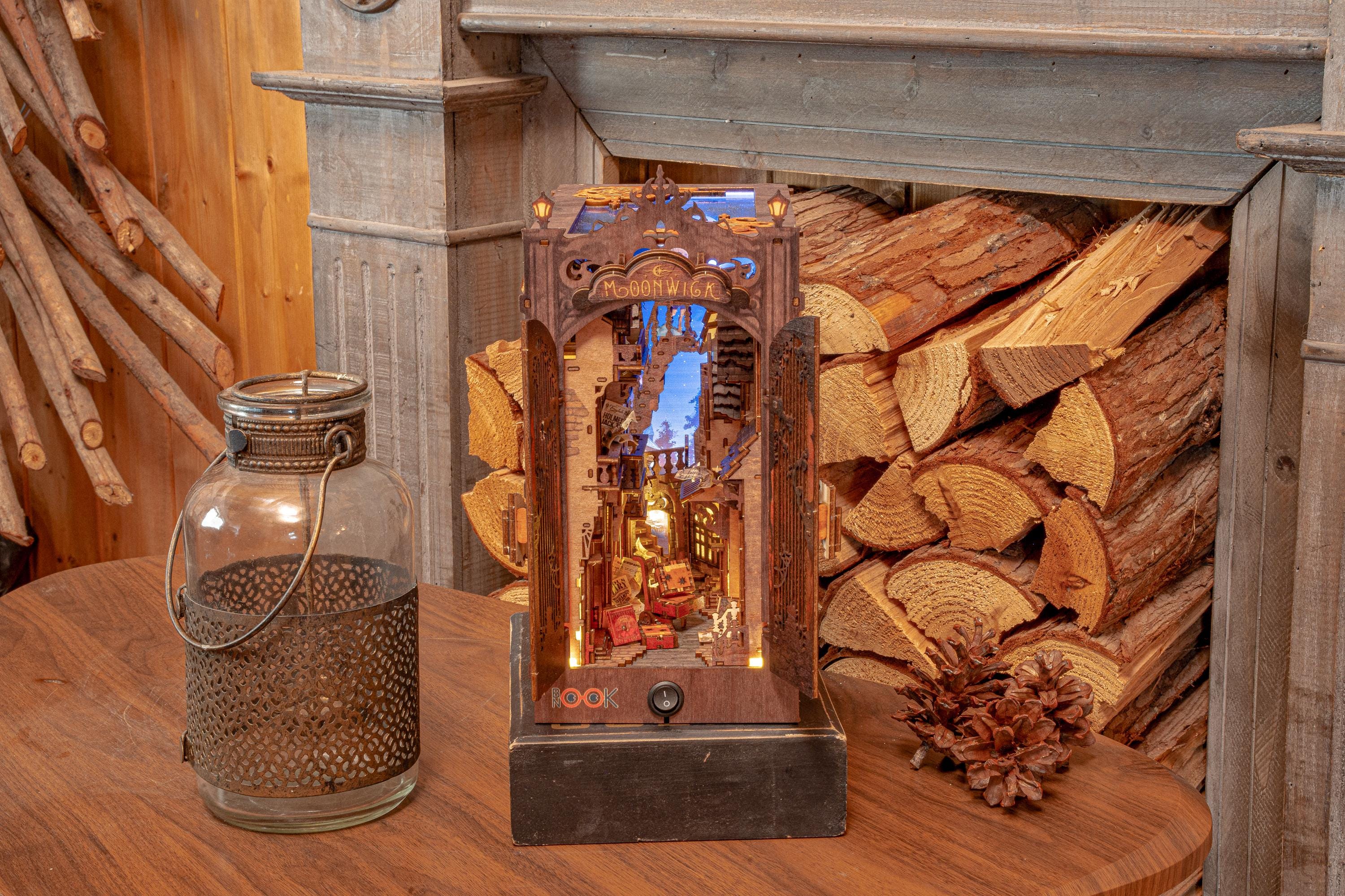 Moonwick City Book Nook DIY Kit: Handmade Fantasy Diorama with LED Lights
