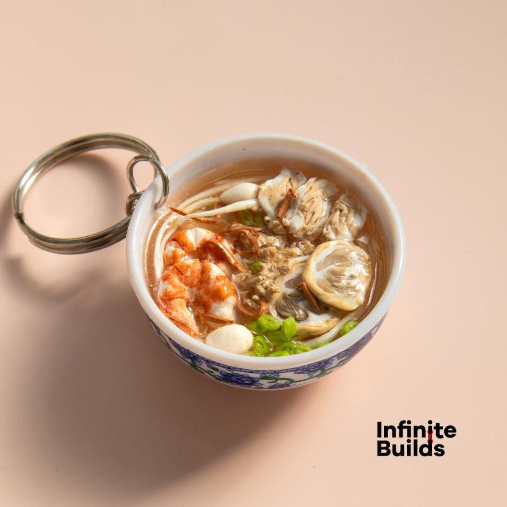 Nam Vang Noodle Soup Keychain: Miniature Vietnamese Food Charm