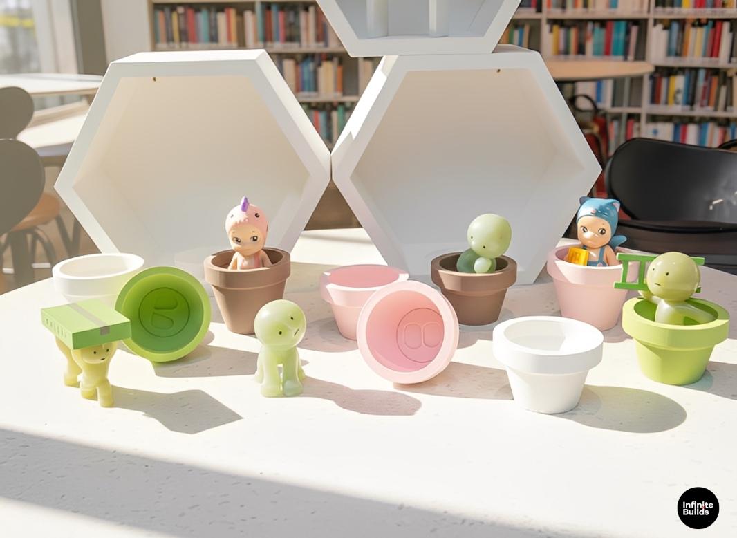 Smiski, Sonny Angel Mini Plant Pot Display for Collectible Figures | Cute Desk Decor Holder | Mini & Regurlar Sizes