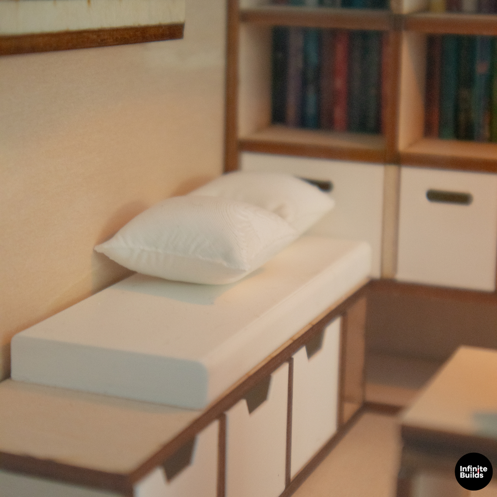 DIY Miniature Living Room Wooden Kit