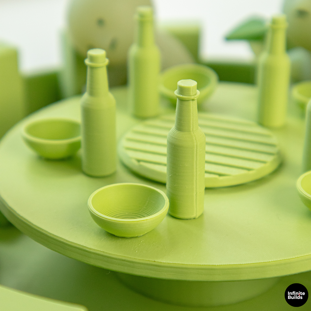 Mini Korean BBQ Display for Smiski | Tiny KBBQ Table Set | Smiski Display Shelf | Miniature Room Decor