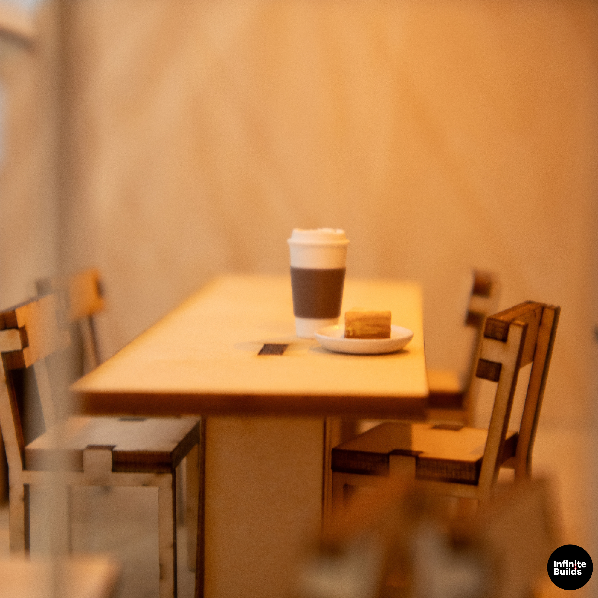 Modern Coffee Shop Miniature Kit 1:32