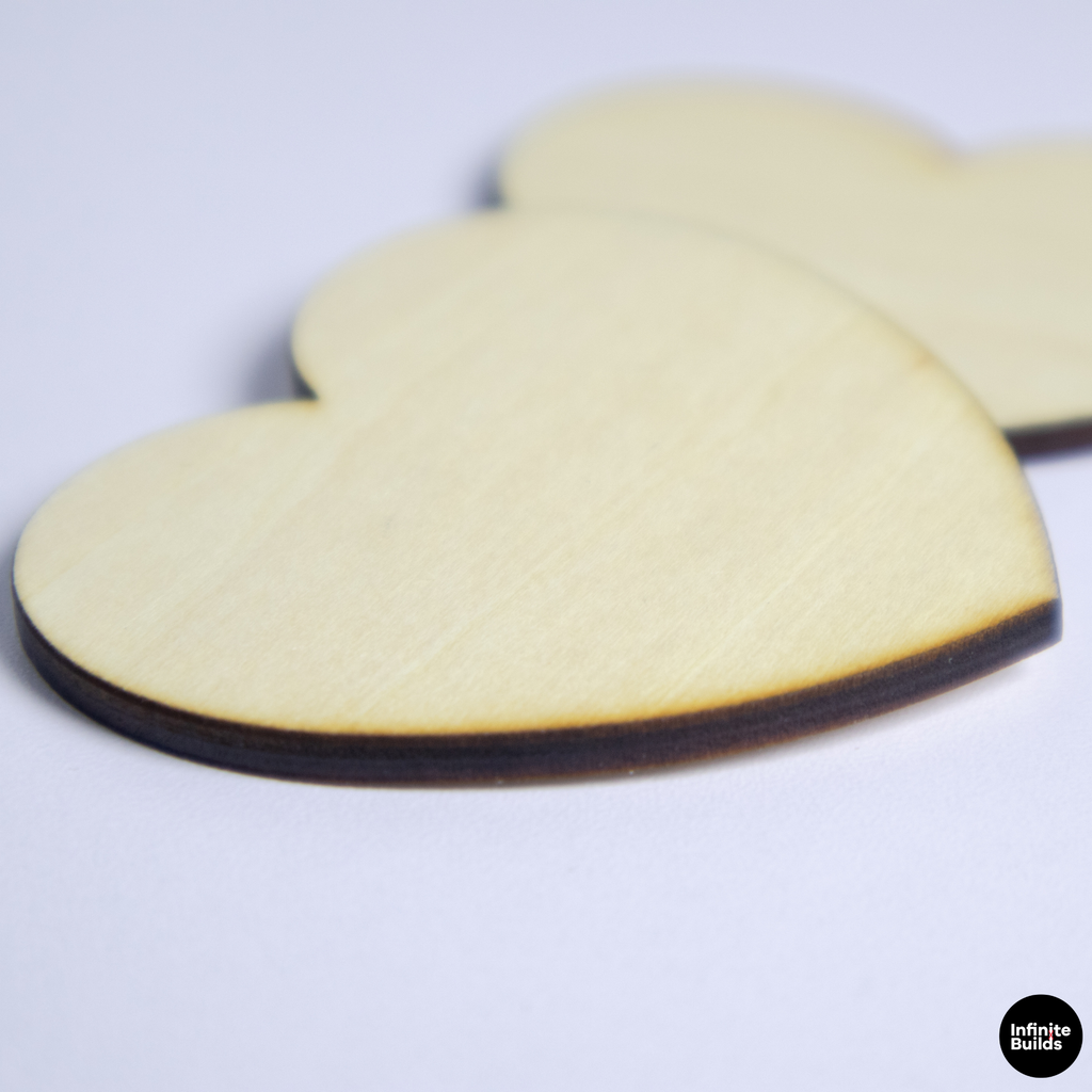 Personalized Laser Cut Wooden Heart Blank