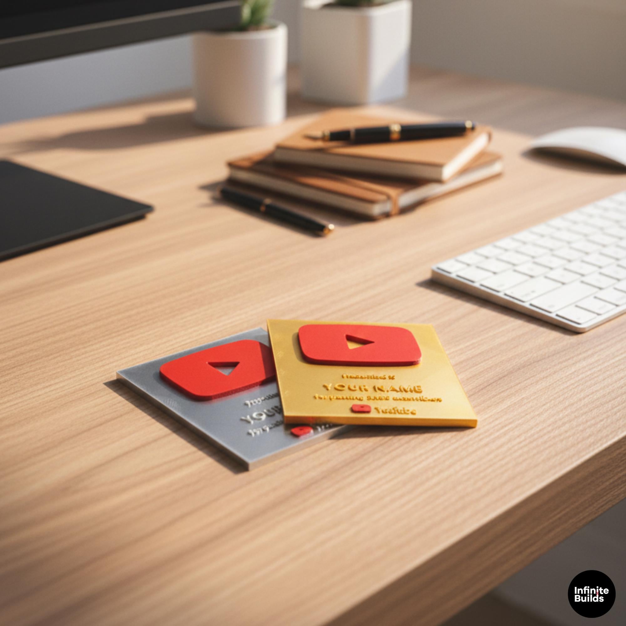 Custom YouTube Creator Award | Personalized  3D Printed Desk Decor | Personalized Award Gift | Content Creator Inspired | Milestone Gift