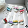 Mini Crochet Bag Set of 2 | Handmade Doll Purse | Cute Mini Yarn Bag for Dolls, Displays & Collectibles