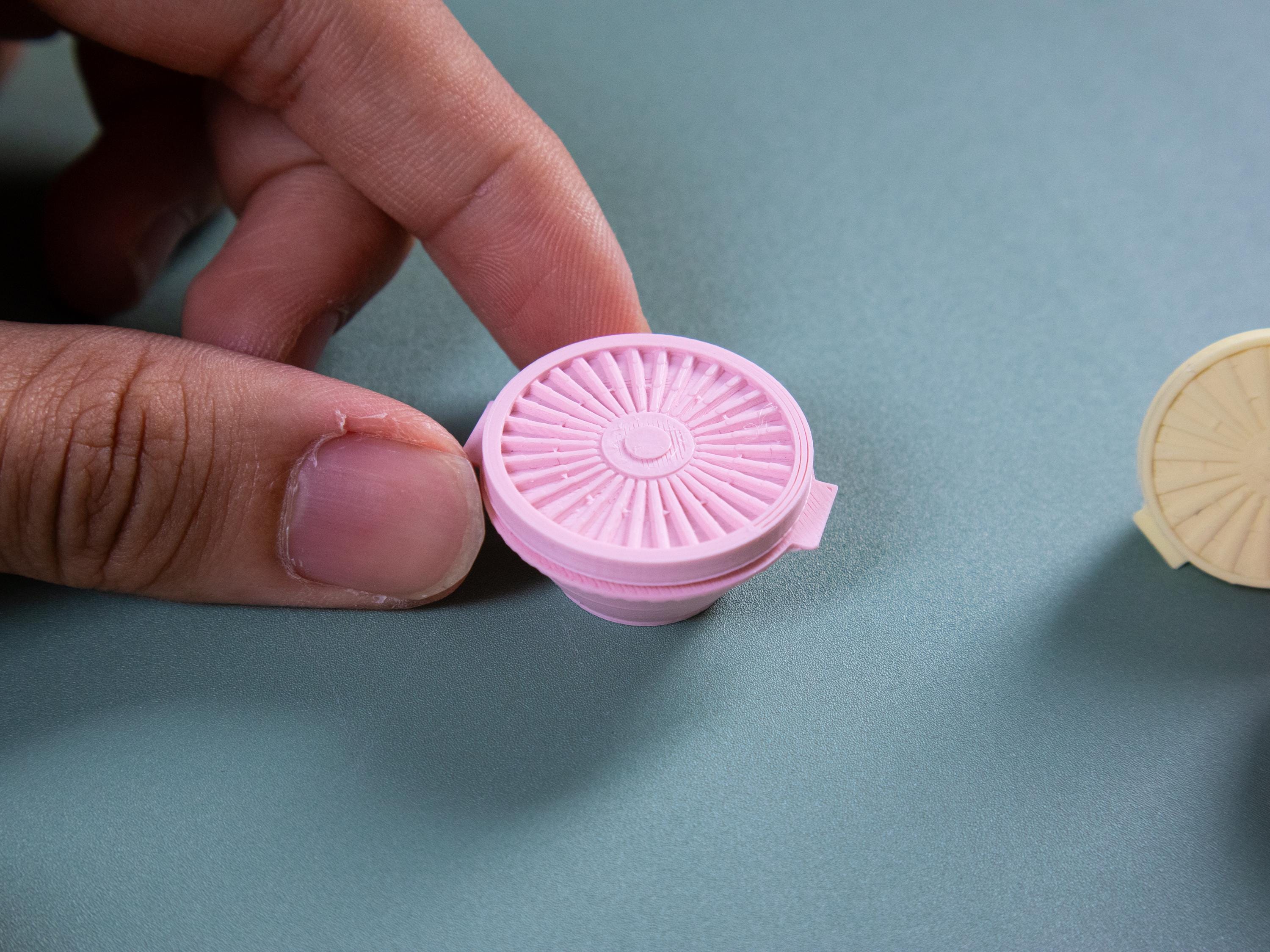 Miniature Tupperware Vintage Bowls | Set of 6 | 1:6 Scale | Dollhouse Kitchenware | Miniature Kitchen Bowls