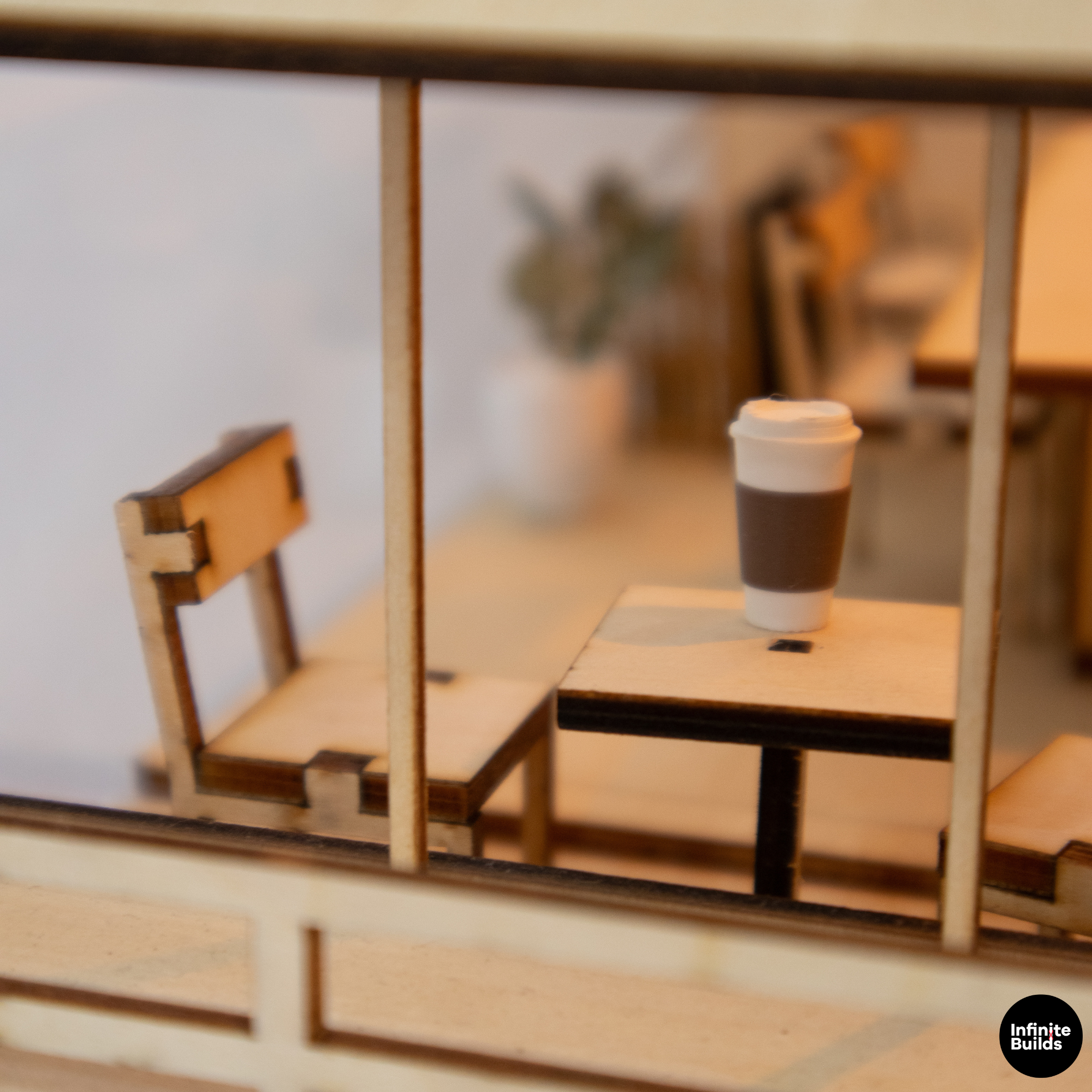 Modern Coffee Shop Miniature Kit 1:32