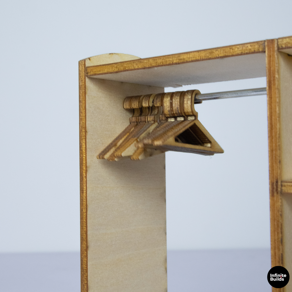 Miniature Dollhouse Clothing Closet