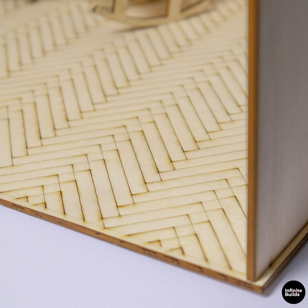 Miniature Room Backdrop 1:12 Wooden