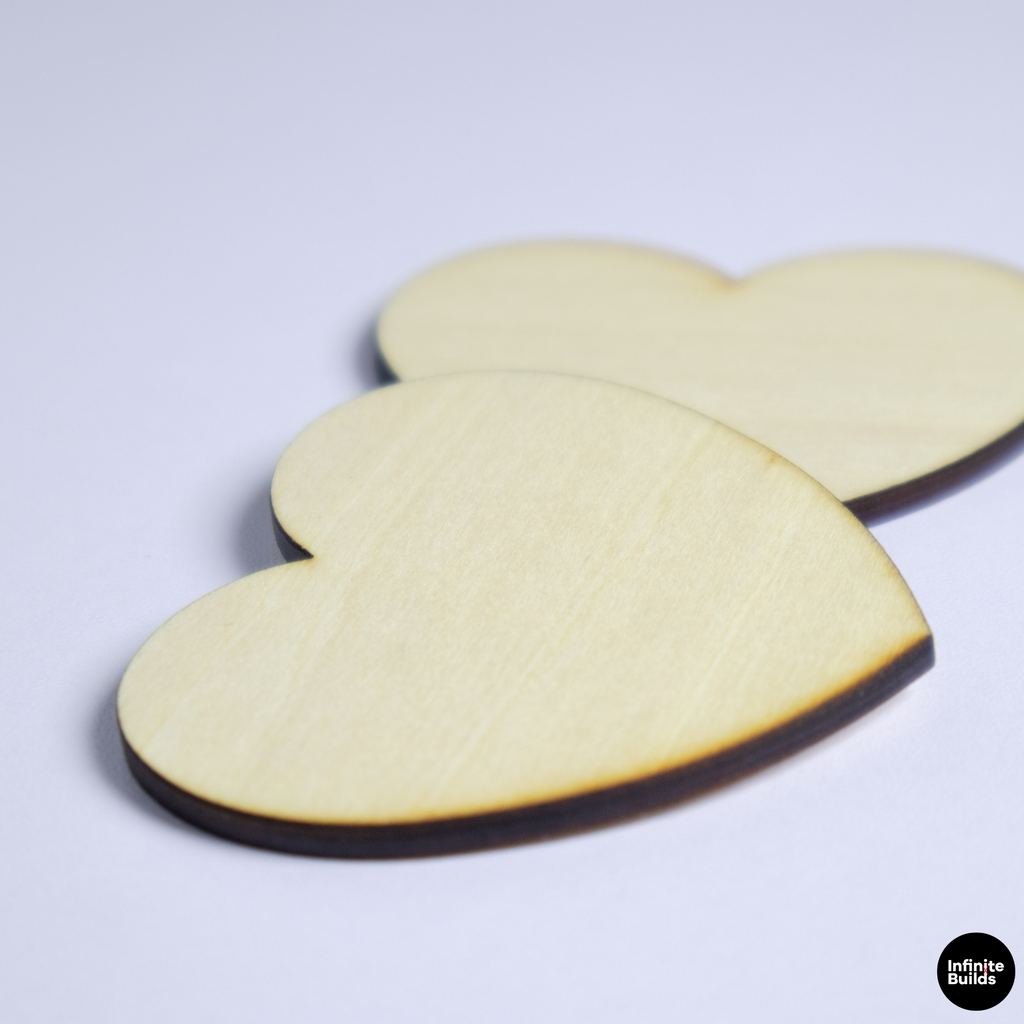 Personalized Laser Cut Wooden Heart Blank