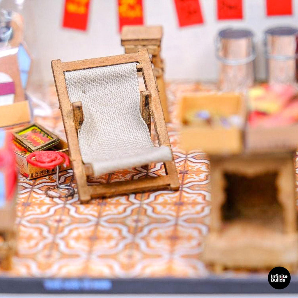 Vietnamese Spirit Money Store Miniature Diorama | Old Saigon Joss Paper Shop | Handmade Vietnam | 1:12 Scale DIY Kit