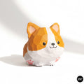 Chunky Corgi Wooden Figurine Keychain | Mini Desk Decor | Handmade Wood Animal | Cozy Cute Style | Gift for Dog Lovers
