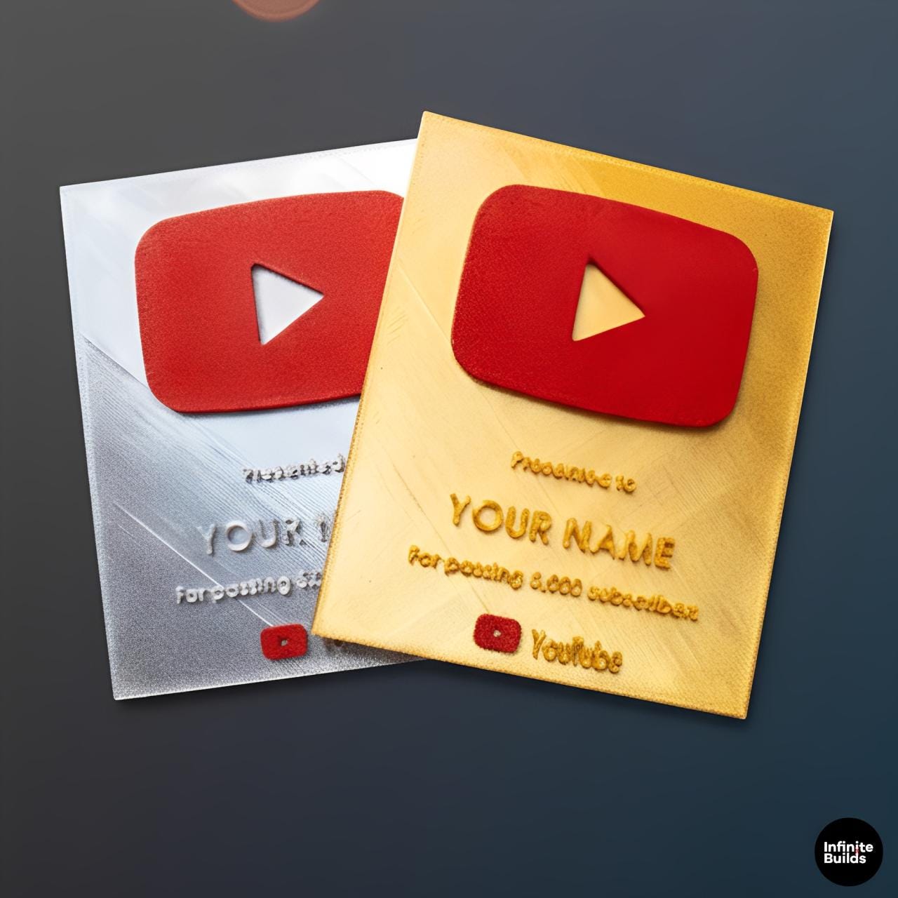 Custom YouTube Creator Award | Personalized  3D Printed Desk Decor | Personalized Award Gift | Content Creator Inspired | Milestone Gift