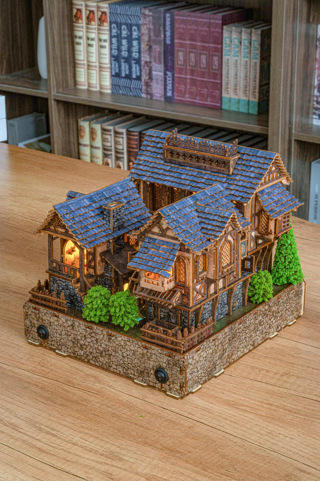 Heartbrook Village DIY Book Nook: Miniature Wooden House Diorama with LED
