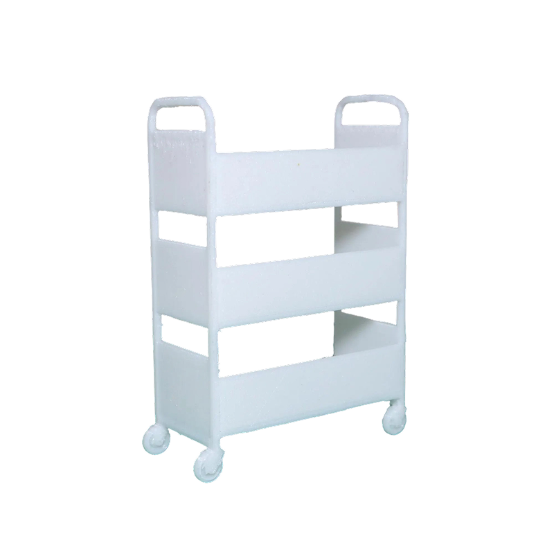 Miniature Library Cart - 3 Shelf Dollhouse Bookcase - 1:12 Scale (Set of 2)