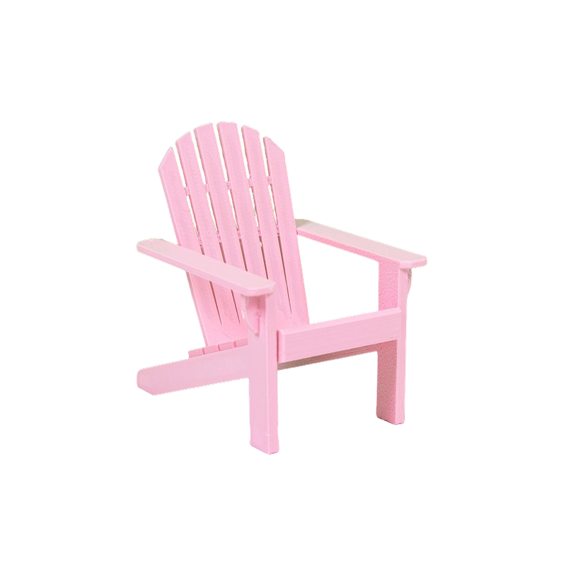 Miniature Adirondack Chair & Outdoor Table Set (1:12 Scale)