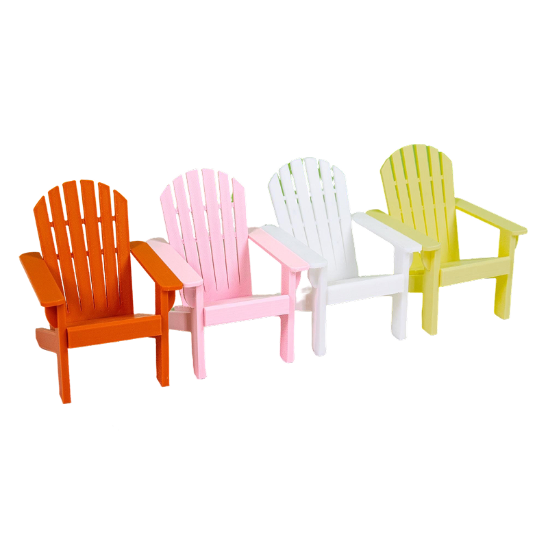 Miniature Adirondack Chair & Outdoor Table Set (1:12 Scale)