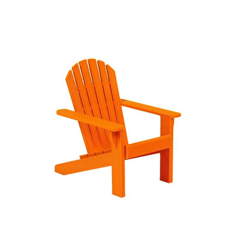 Miniature Adirondack Chair & Outdoor Table Set (1:12 Scale)