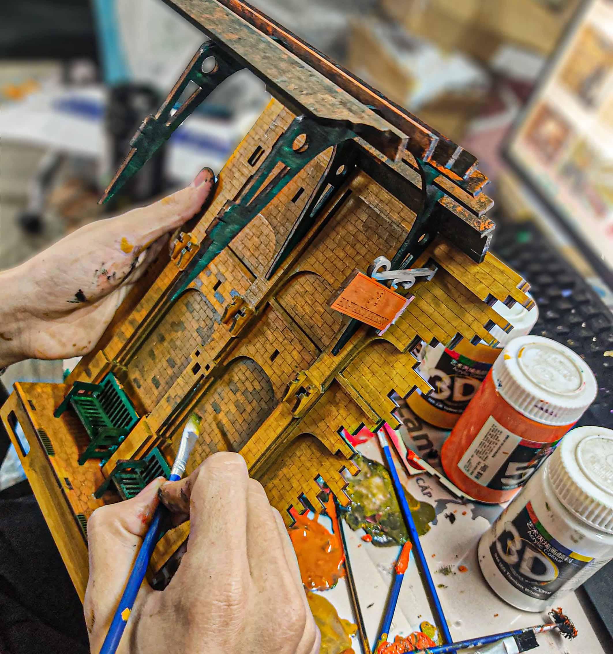 DIY King's Cross Book Nook Kit: Wooden 3D Puzzle with LED Lights