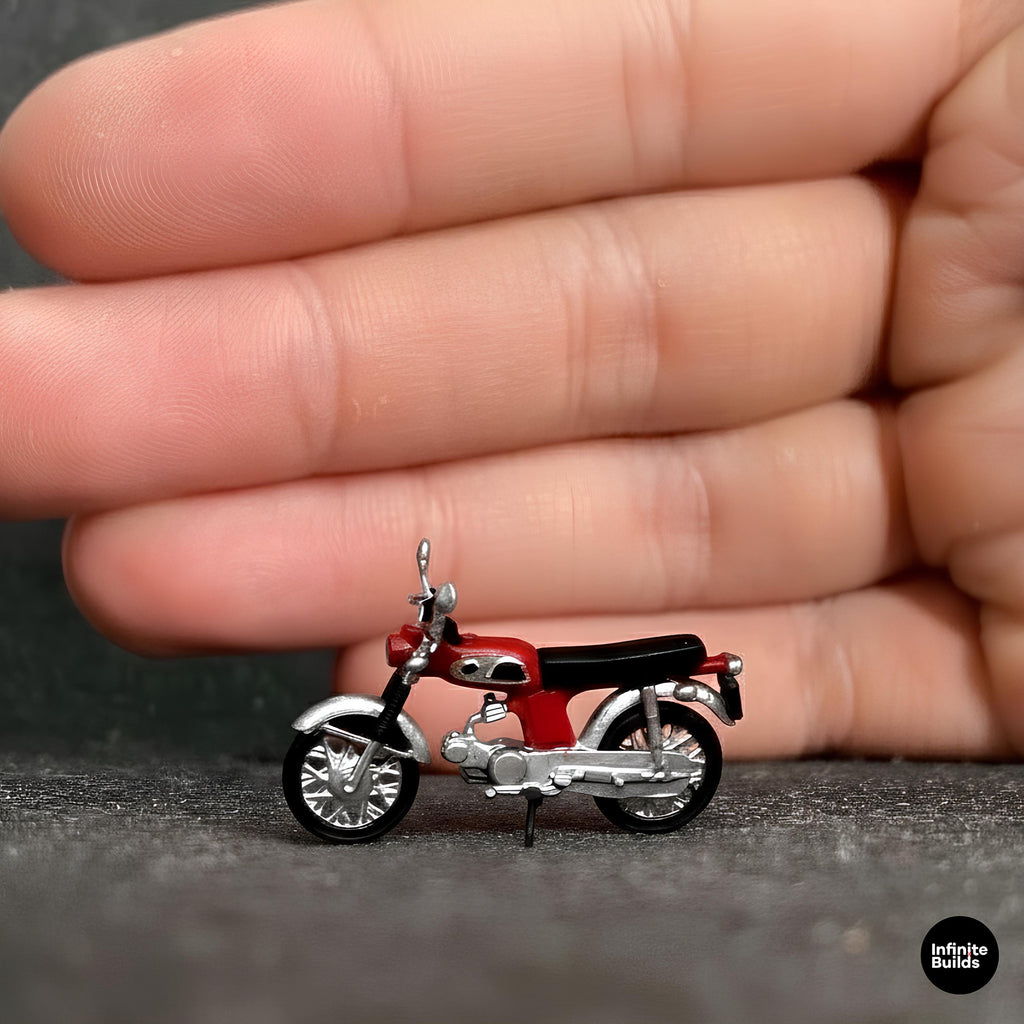 1:64 Scale Mini Motorcycle 12K Resin Model | High Detail 3D Printed Mini Bike | Handmade Collectible Display | Miniature Motorbike Model
