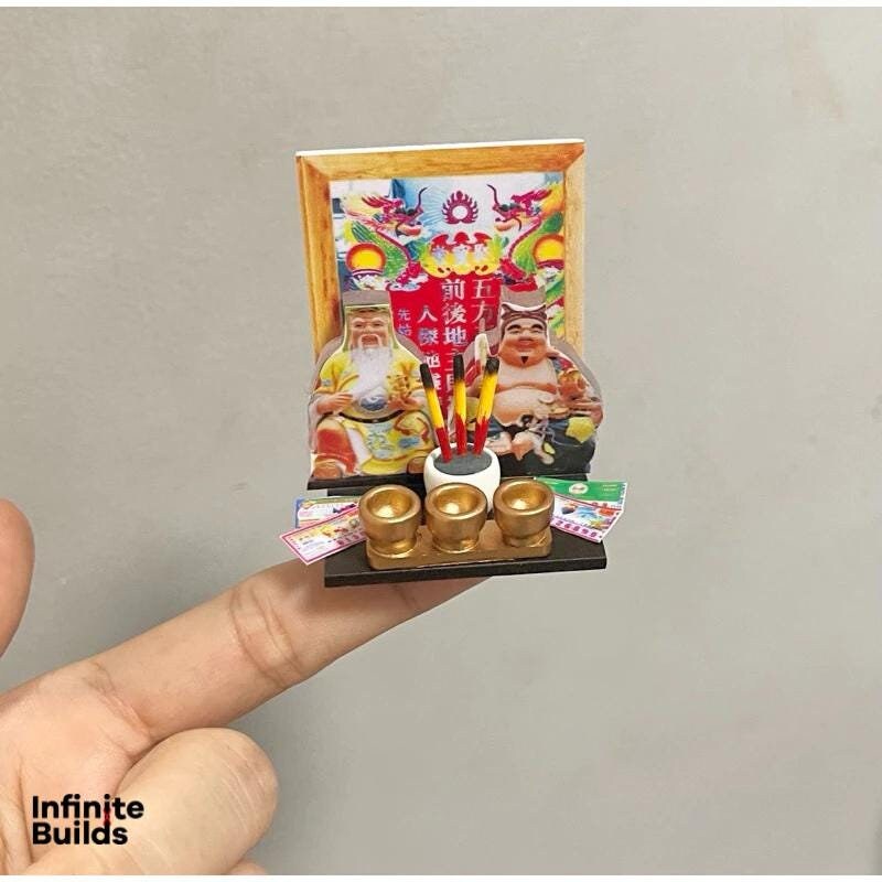 Miniature Altar of the God of Wealth and Earth Deity DIY Kit | 1:12 | Vietnamese Miniature | Vietnamese Gift Set | Cute Vietnamese Decor