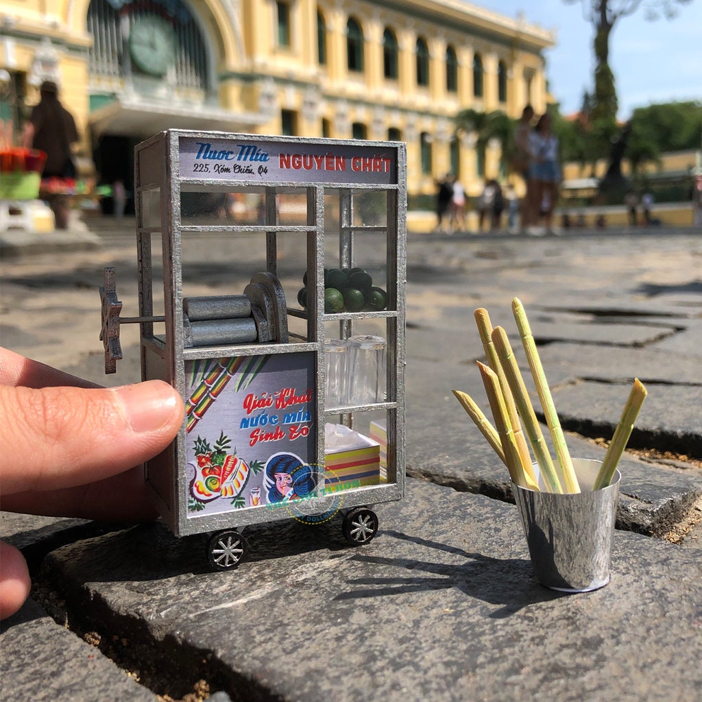 Sugarcane Juice Cart DIY Kit: Vietnam 3D Wooden Puzzle