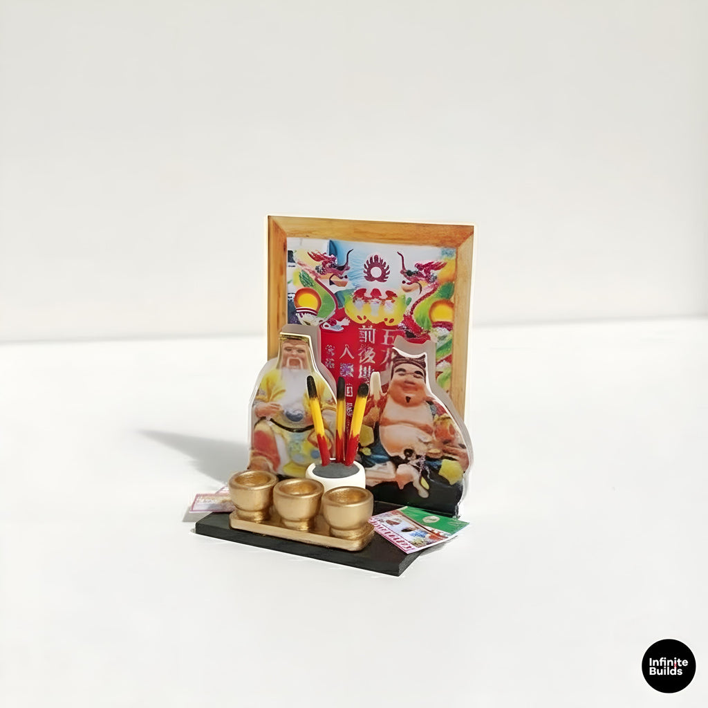 Miniature Altar of the God of Wealth and Earth Deity DIY Kit | 1:12 | Vietnamese Miniature | Vietnamese Gift Set | Cute Vietnamese Decor