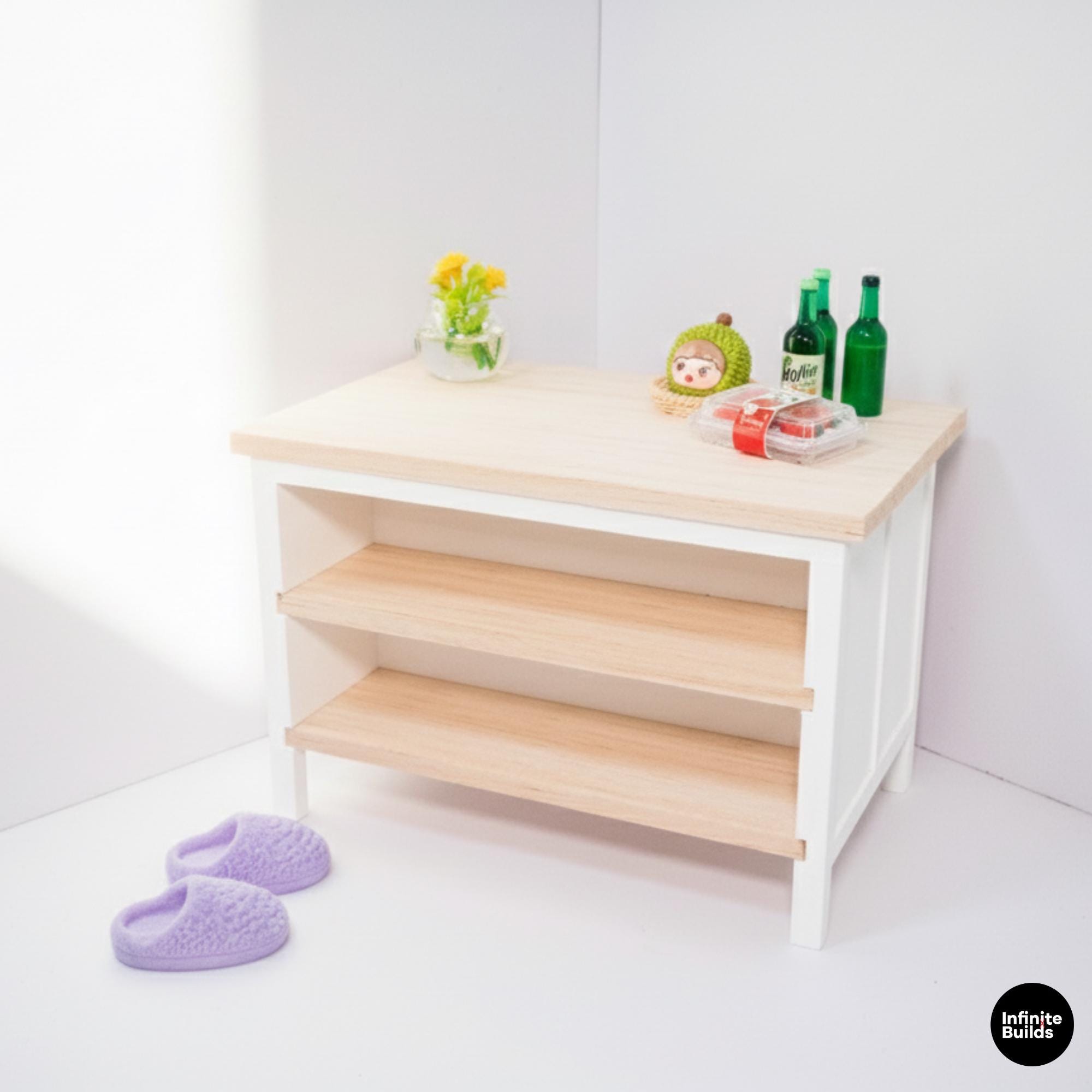 Miniature 1:12 IKEA Tornviken Kitchen Island | Miniature IKEA Furniture | Dollhouse | Balsa Wood | Eco-Friendly Plastics