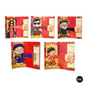 Assorted 3D Vietnamese Lucky Envelopes Set of 10 | Horizontal Open Style | Family Reunion Theme | Tet Red Packets 2026
