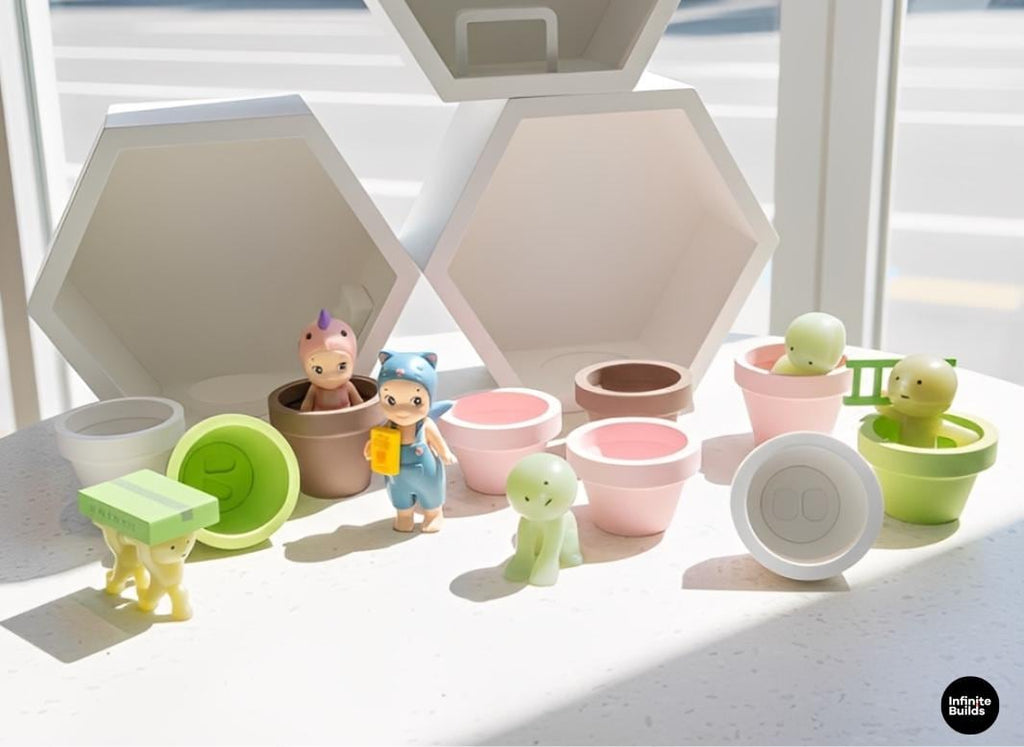 Smiski, Sonny Angel Mini Plant Pot Display for Collectible Figures | Cute Desk Decor Holder | Mini & Regurlar Sizes