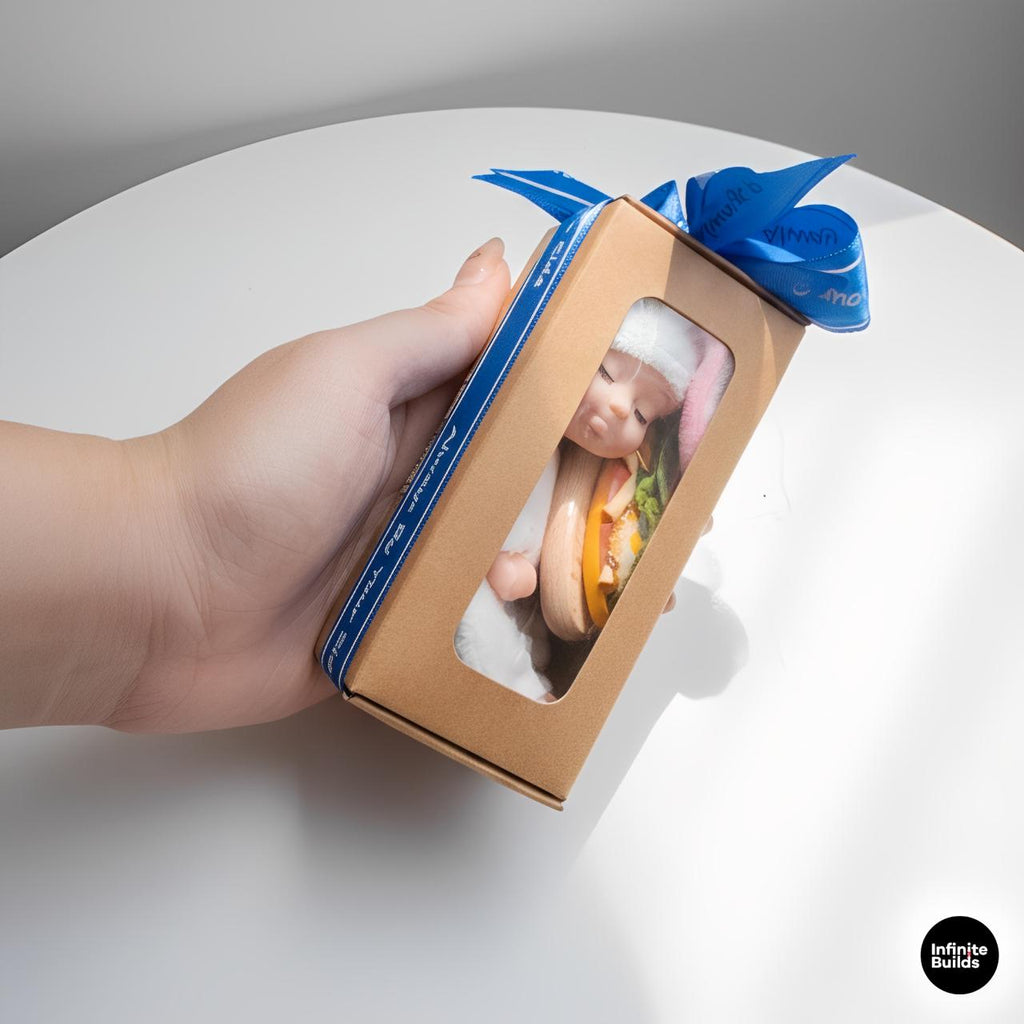 Gift Box Set | Mini Baby Bunny & Vietnamese Bread Charm | Handmade Figure | Desk Decor Keychain | Cute Food-Inspired Collectible