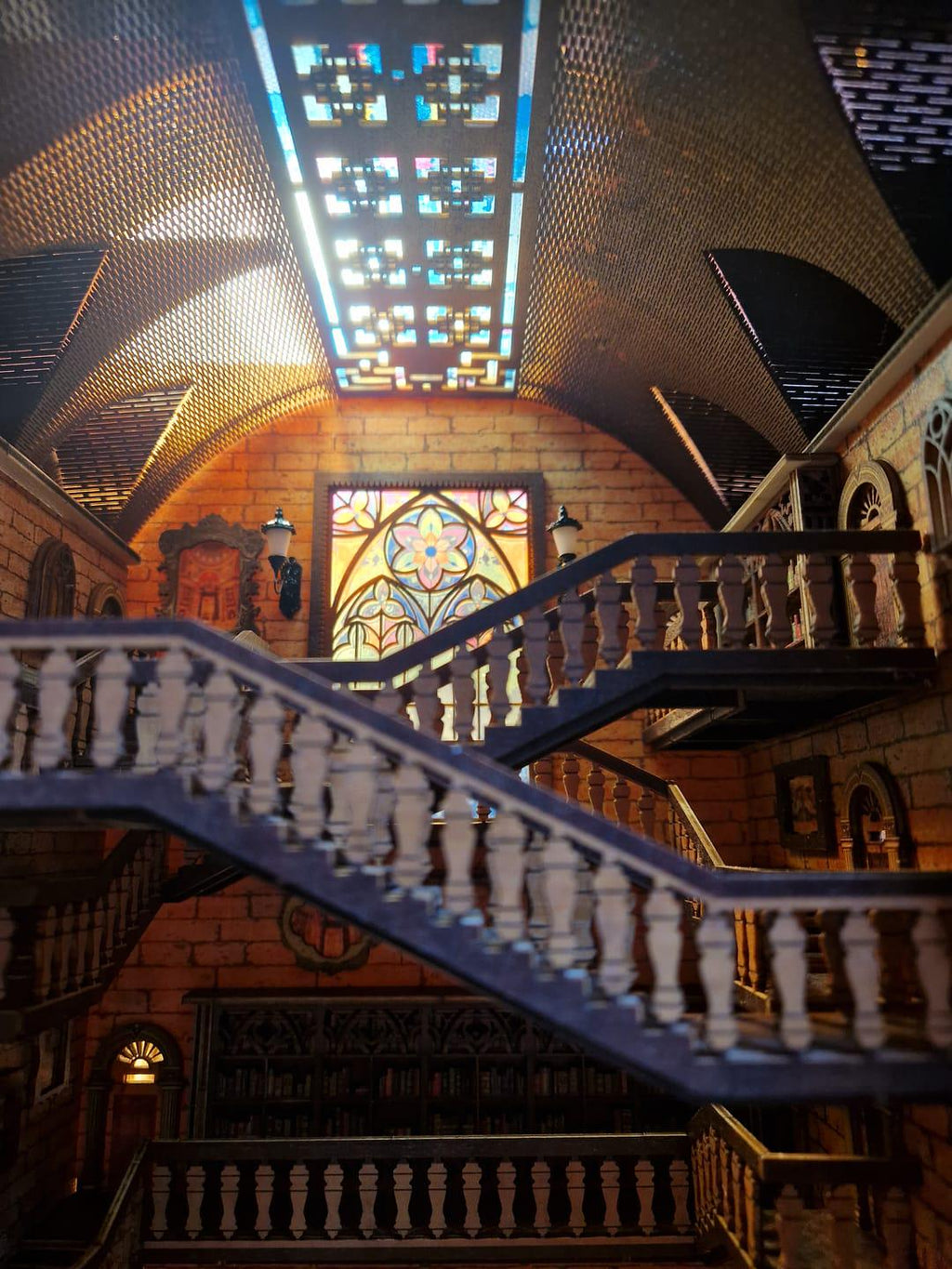 Enchanted Grand Hall Book Nook Kit: DIY Wooden Miniature Library with LED