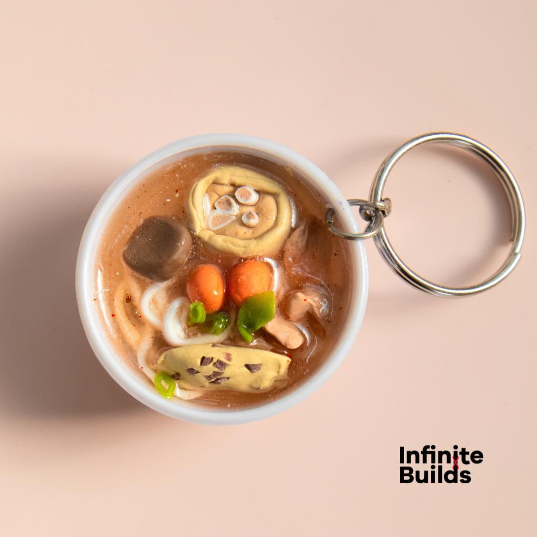 Bun Bo Hue Noodle Soup Keychain: Vietnamese Miniature Food Charm