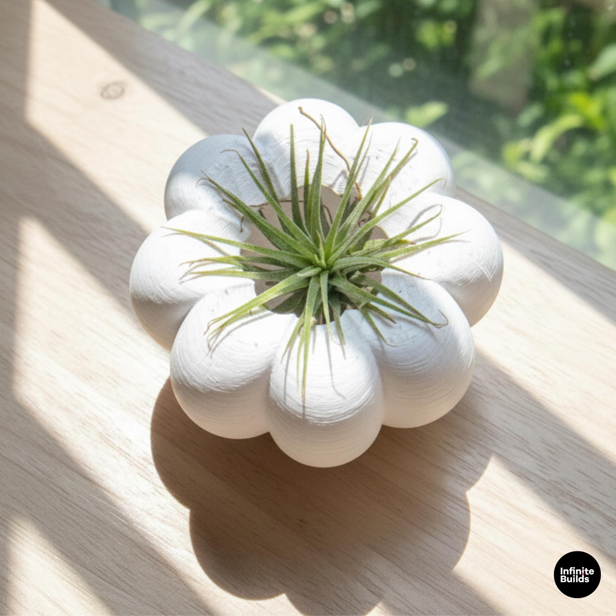 3D Printed Pumpkin Plant Pot Mini | Cute Air Plant Holder | Minimal Desk Decor | Small Succulent Planter | Cozy Home Gift