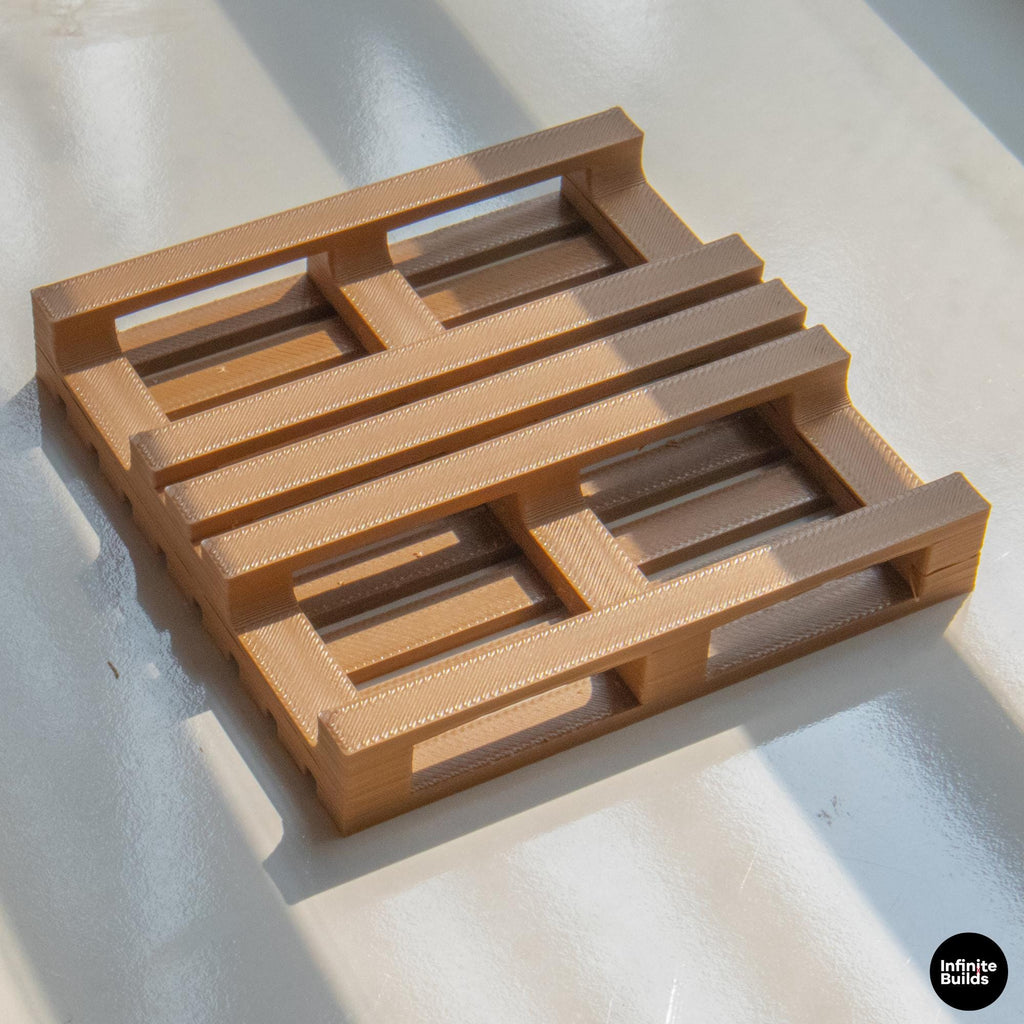 Mini Pallet 1:12 | 3D Printed Miniature | Dollhouse Industrial Decor | Warehouse Props | Gift for Mini Collectors
