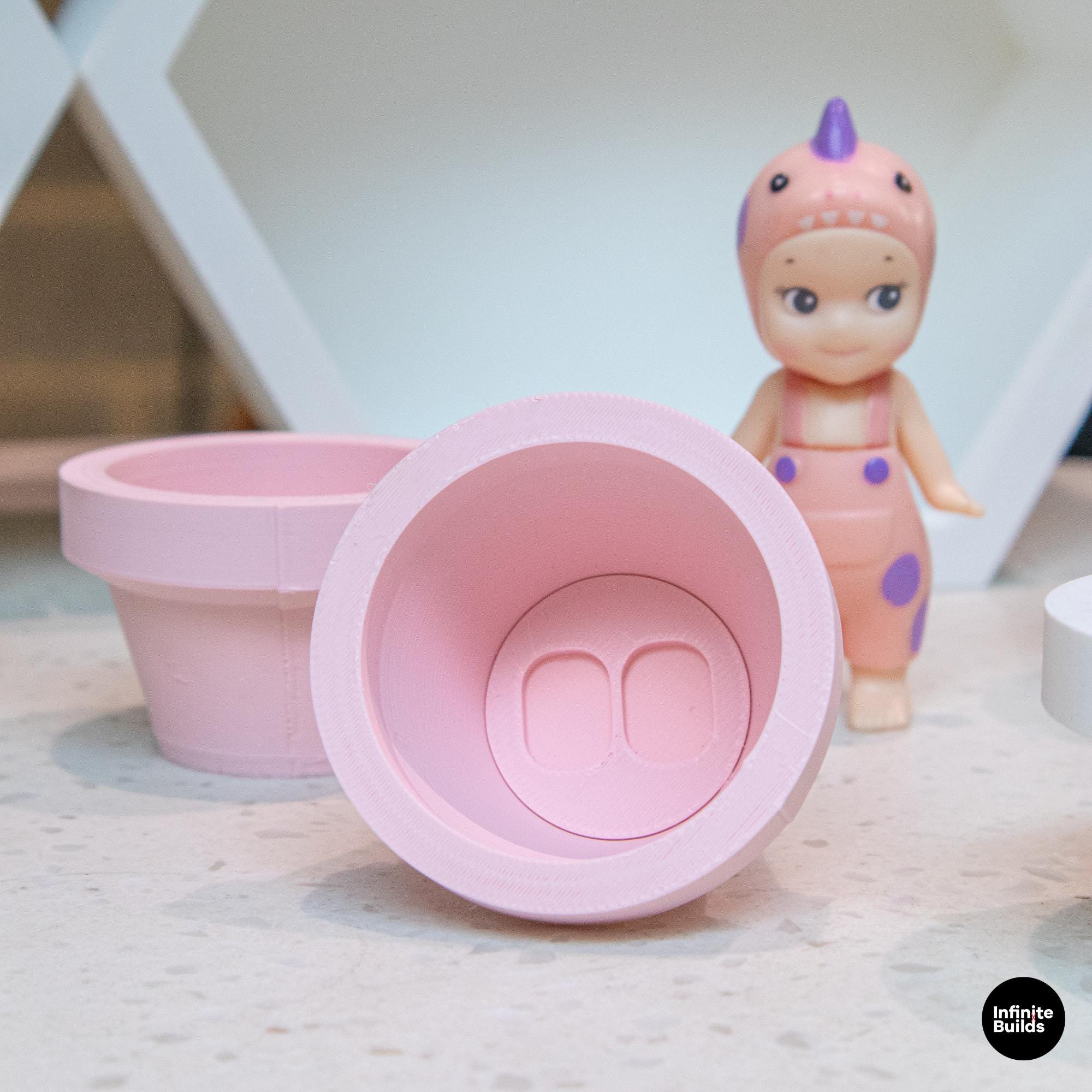 Smiski, Sonny Angel Mini Plant Pot Display for Collectible Figures | Cute Desk Decor Holder | Mini & Regurlar Sizes