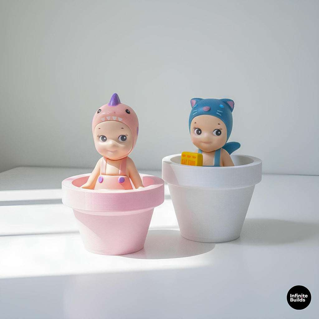 Smiski, Sonny Angel Mini Plant Pot Display for Collectible Figures | Cute Desk Decor Holder | Mini & Regurlar Sizes