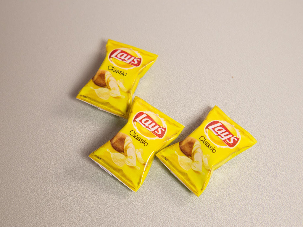 1:12 Mini Chips | Miniature Food | Mini Snacks | Dollhouse Accessories | Lightweight Paper | Mini Kitchen Food | Food Pantry