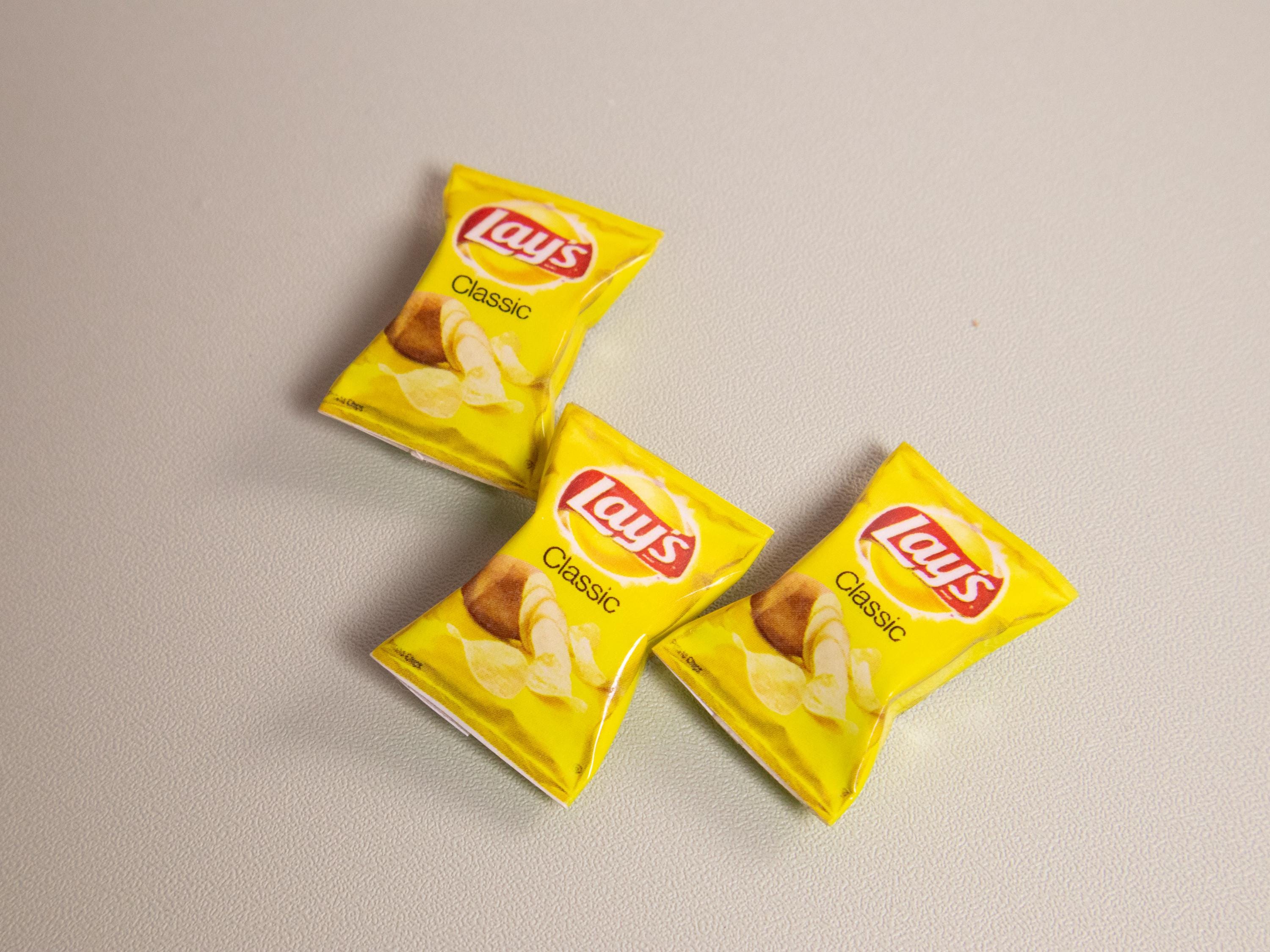 1:12 Mini Chips | Miniature Food | Mini Snacks | Dollhouse Accessories | Lightweight Paper | Mini Kitchen Food | Food Pantry