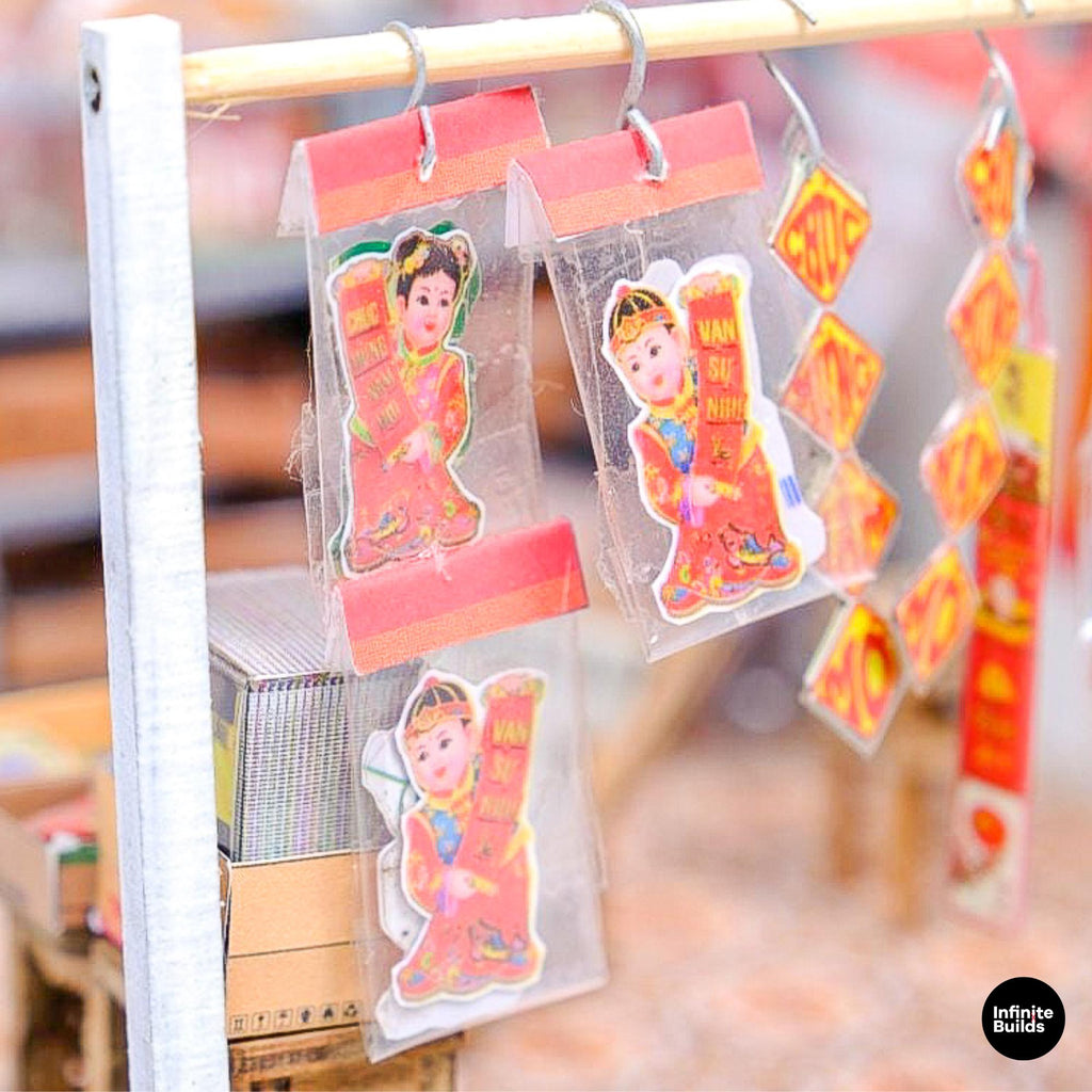 Vietnamese Spirit Money Store Miniature Diorama | Old Saigon Joss Paper Shop | Handmade Vietnam | 1:12 Scale DIY Kit