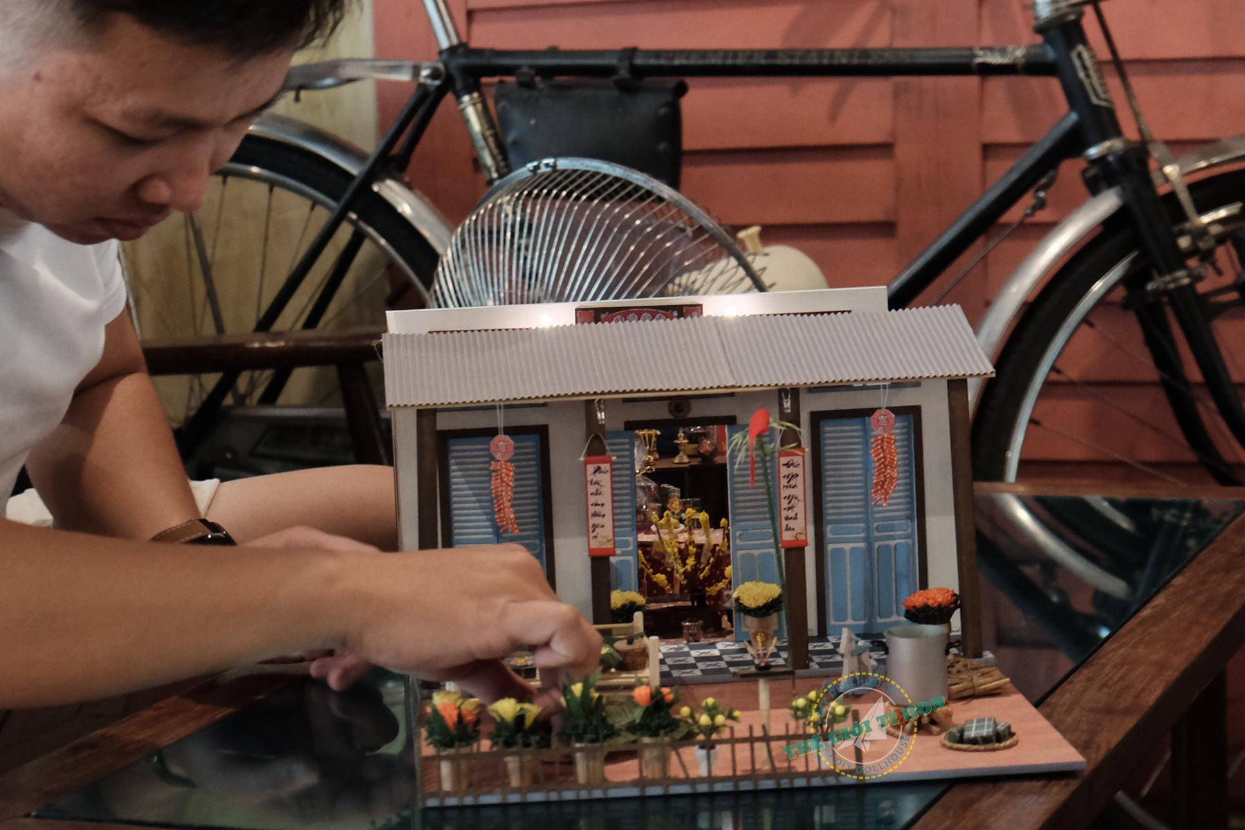 Miniature Vietnamese New Year Yard DIY Kit | Vietnamese Dollhouse | Lunar New Year Gift | Mô Hình Tết Sum Vầy | Make Your Own Dollhouse